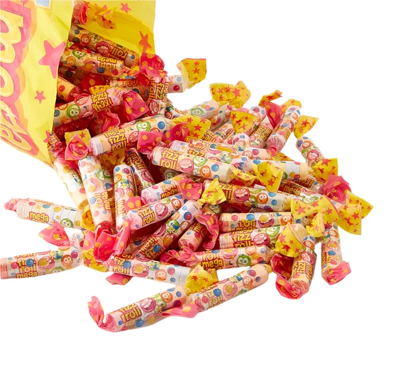 Mega Fizz Roll Sweets 10 Rolls