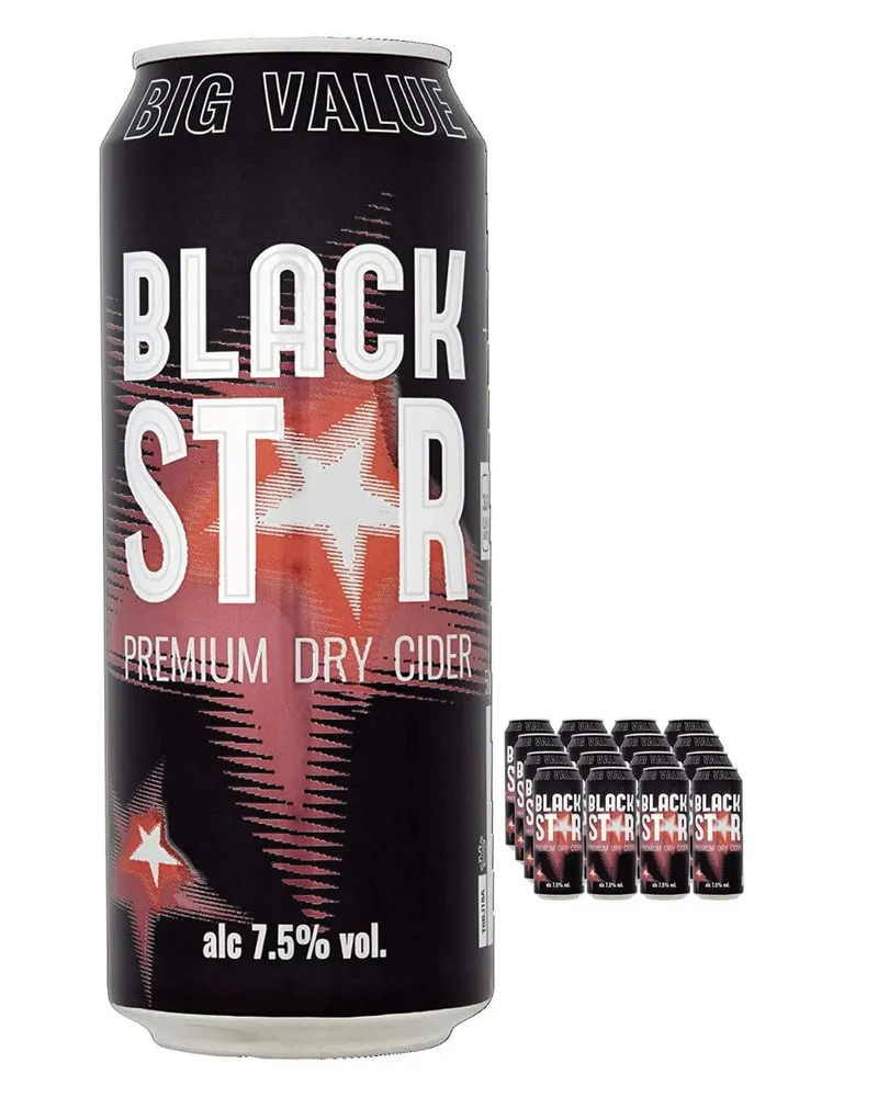 Black Star Cider Cans Multipack, 24 x 500 ml