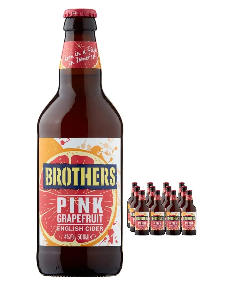 Brothers Pink Grapefruit Cider Multipack, 12 x 500 ml