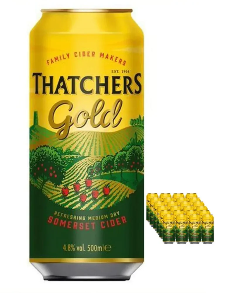 Thatchers Gold Cider Can Multipack, 24 x 500 ml