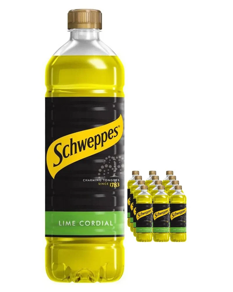 Schweppes Lime Cordial Multipack, 12 x 1 L