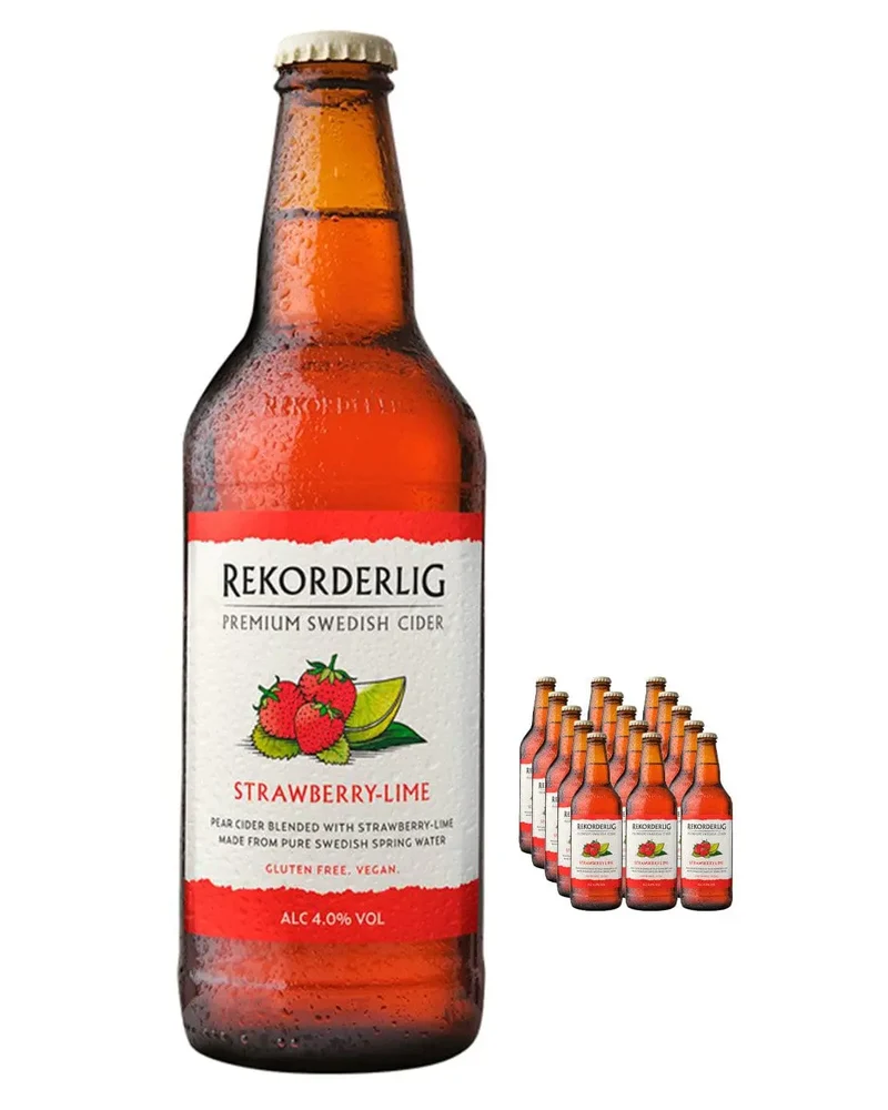 Rekorderlig Strawberry & Lime Cider Multipack, 15 x 500 ml
