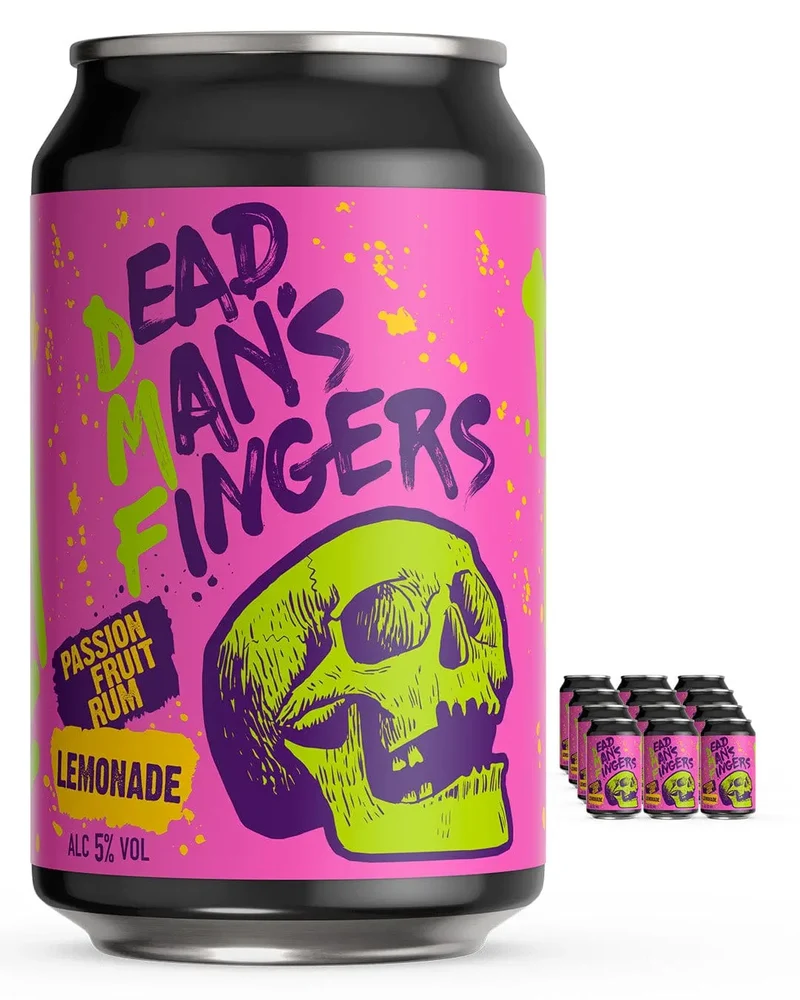 Dead Man’s Fingers Passion Fruit Rum with Lemonade Multipack, 12 x 330 ml