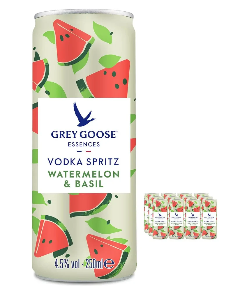 Grey Goose Essences Watermelon & Basil Premixed Can Multipack, 12 x 250 ml