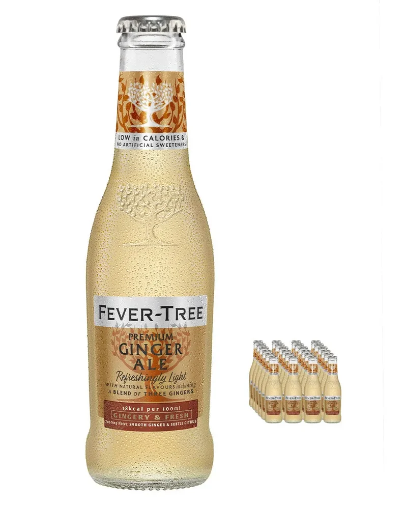 Fever-Tree Refreshingly Light Ginger Ale Multipack, 24 x 200 ml