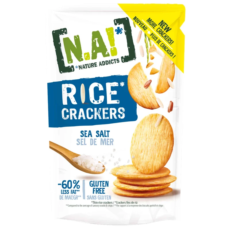 Nature Addicts Sea Salt Rice Crackers 85g