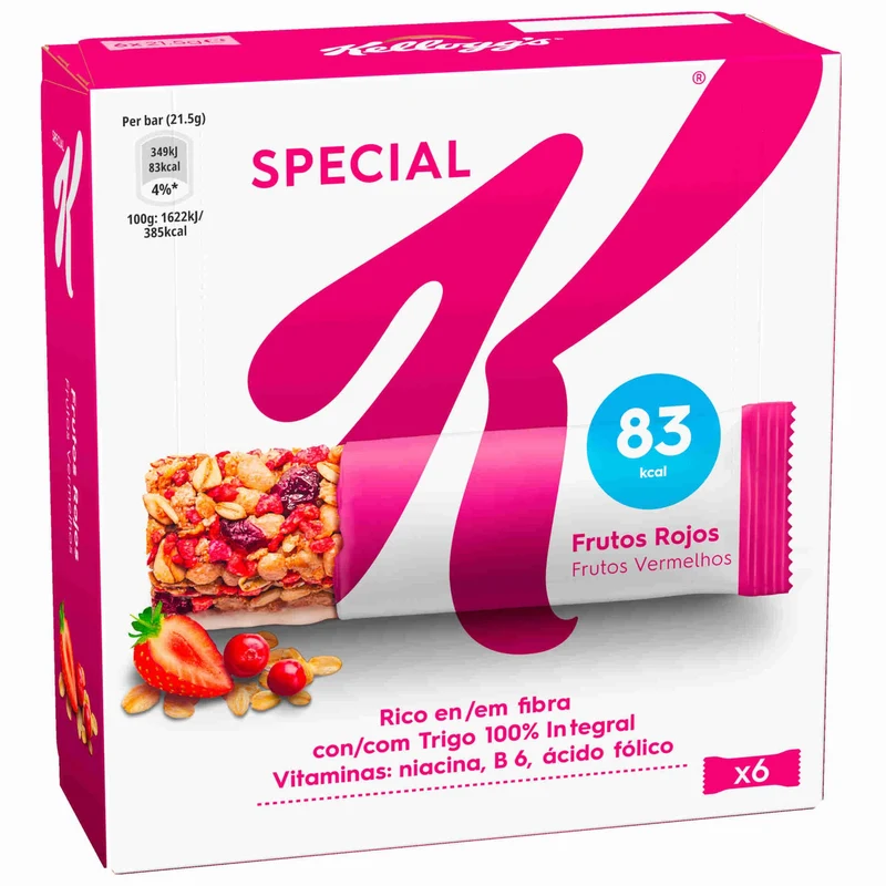 Kellogg's Special K Red Fruit Cereal Bars 6 x 21.5g