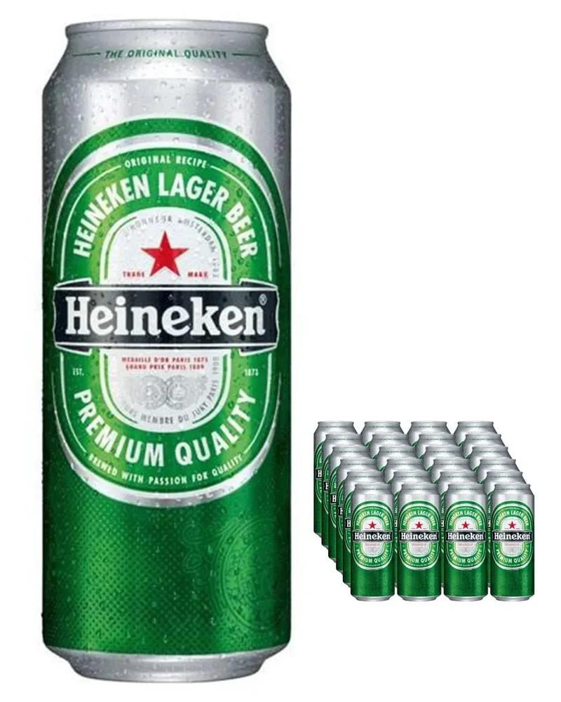 Heineken Premium Lager Beer Cans Multipack, 24 x 440 ml