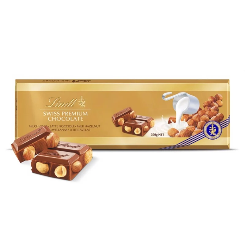 Lindt Gold Milk Chocolate with Hazelnuts 300g