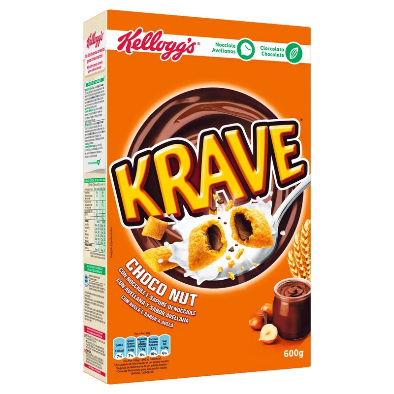 Kellogg's Krave Chocolate and Hazelnut 600g