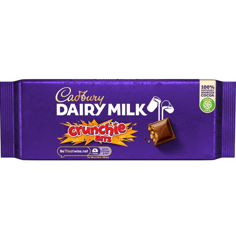 Cadbury Dairy Milk Crunchie Bits Chocolate 180g