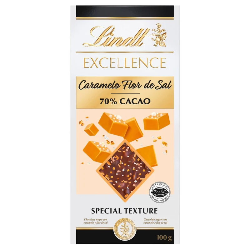 Lindt Excellence Caramel Sea Salt Dark Chocolate 100g