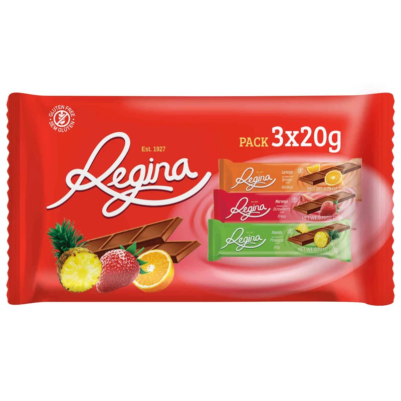 Regina Fruit Flavour Milk Chocolate 3 x 20g (60g)