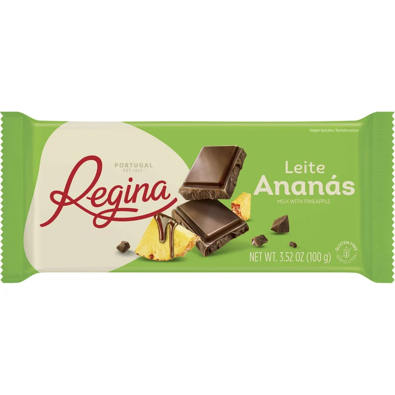 Regina Milk Chocolate with Pineapple Flavour 100g