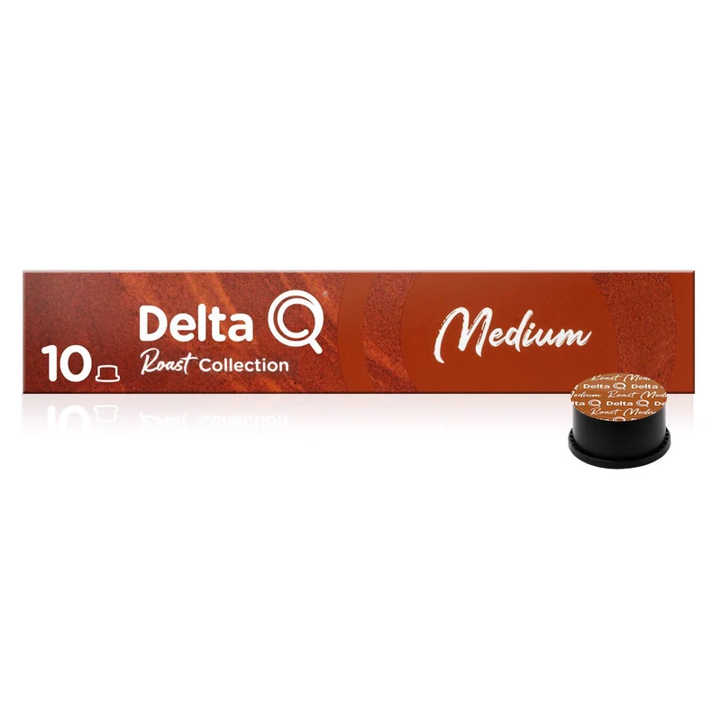 Delta Q Roast Collection Medium Coffee Capsules Intensity 8 10 Pack