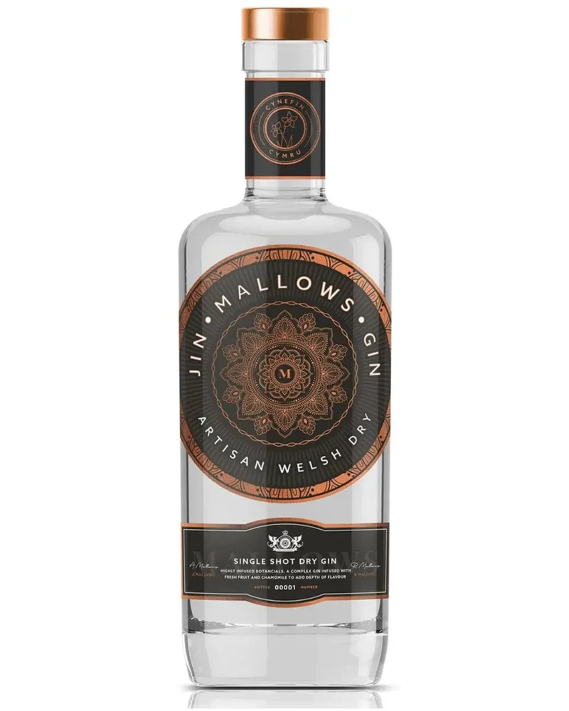 Mallows Welsh Dry Gin, 70 cl