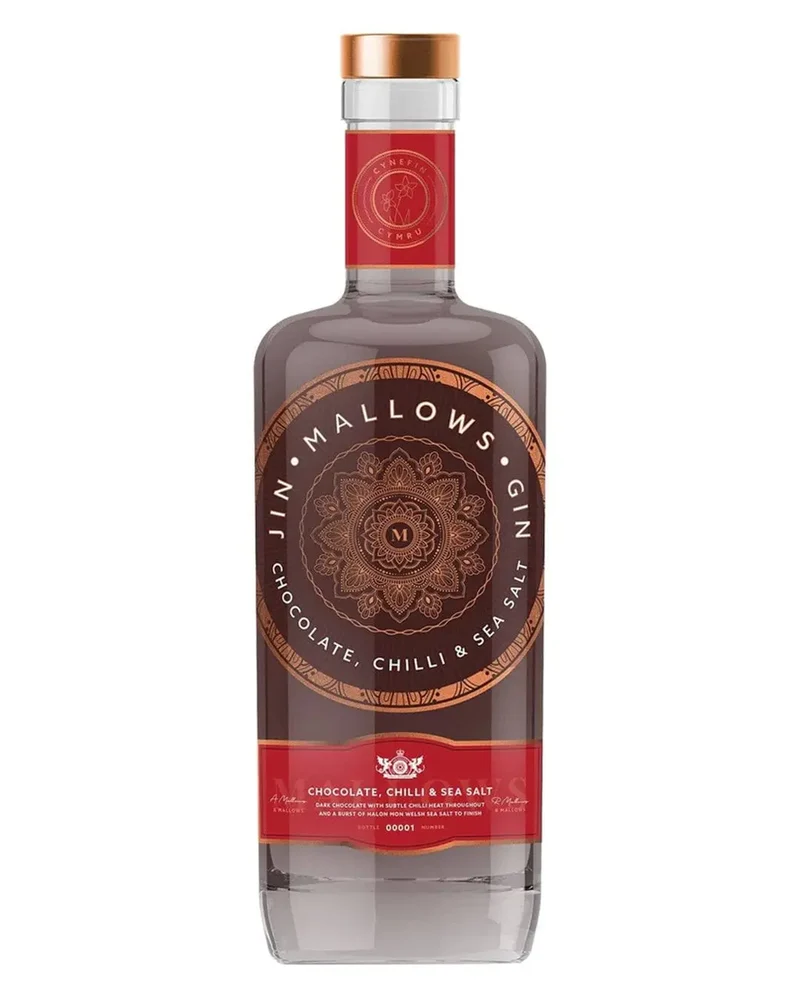 Mallows Chocolate, Chilli & Sea Salt Flavoured Gin, 70 cl