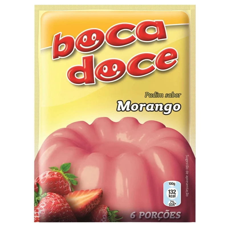 Boca Doce Strawberry Pudding Mix 22g