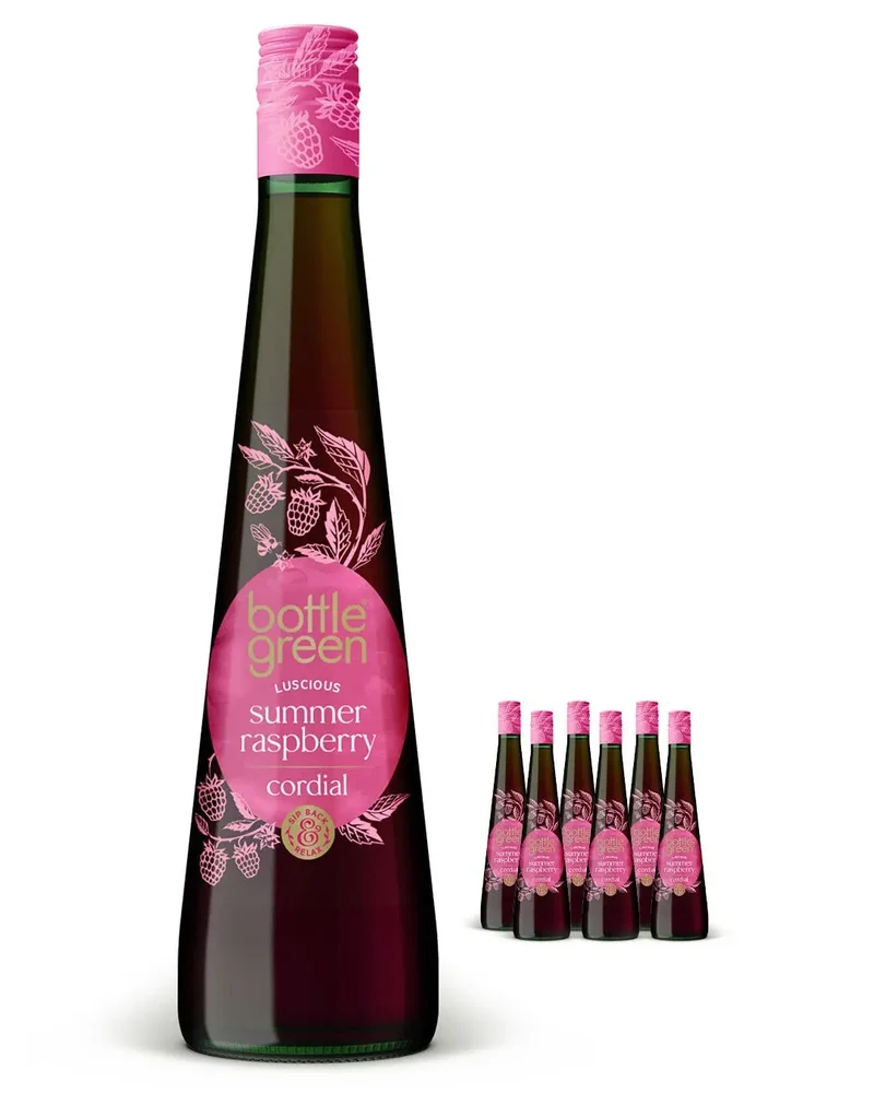 Bottle Green Plump Summer Raspberry Cordial Multipack, 6 x 500 ml