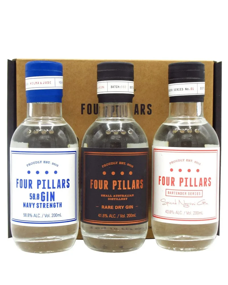 Four Pillars Gin Trio Gift Pack, 3 x 20 cl