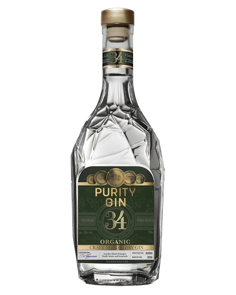 Purity 34 Craft Nordic Dry Organic Gin, 70 cl