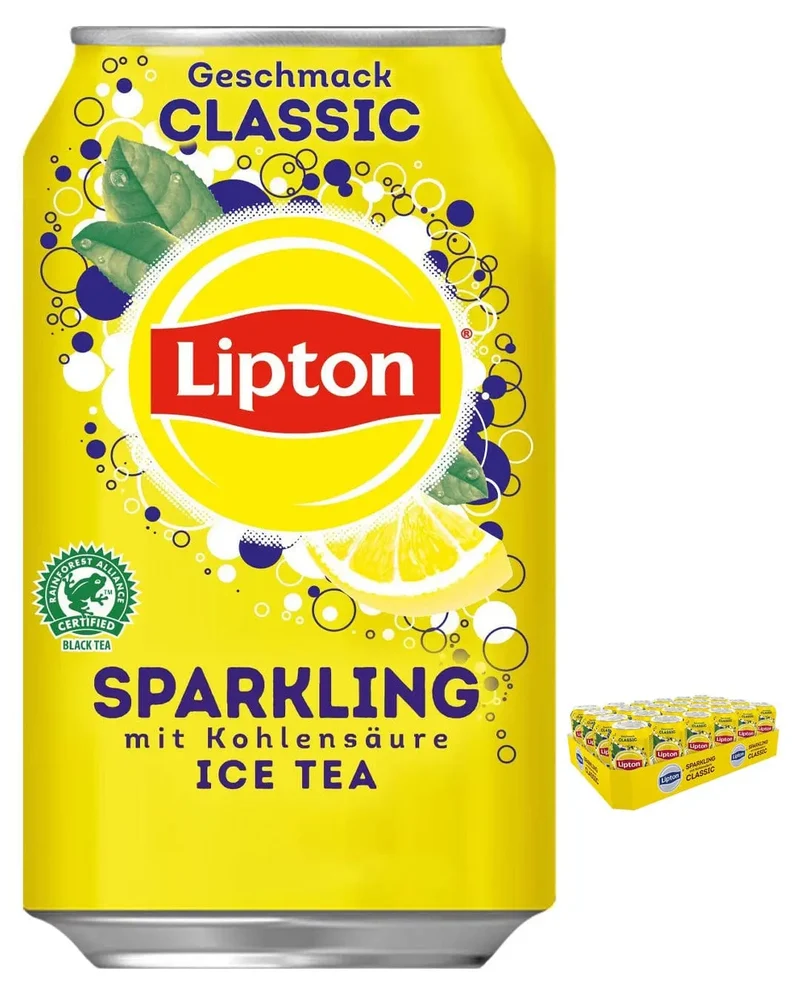Lipton Sparkling Classic Ice Tea, 24 x 330 ml