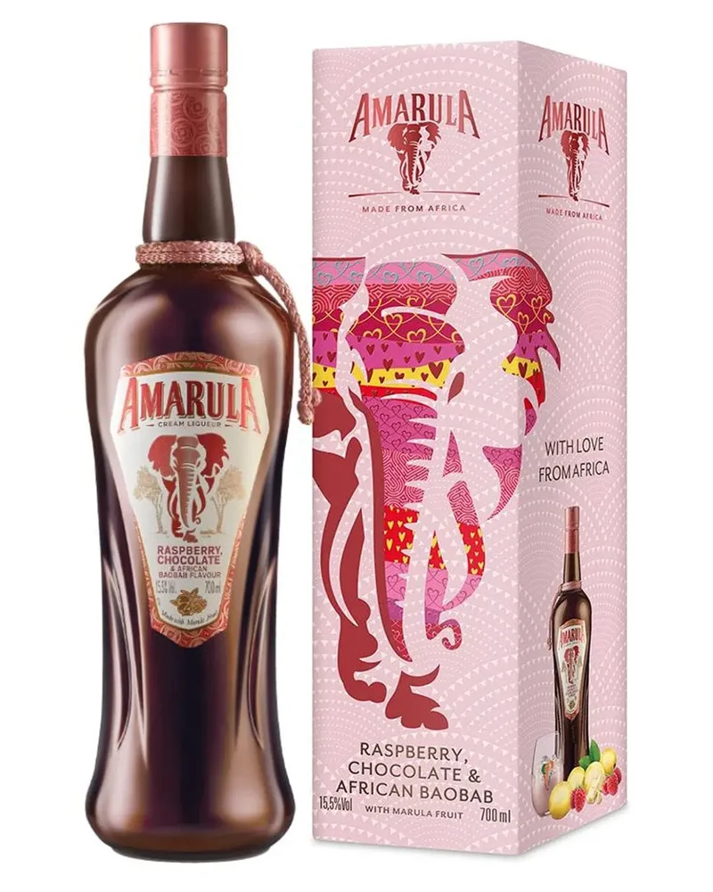 Amarula Raspberry, Chocolate & African Baobab Cream Liqueur in Gift Box, 70 cl