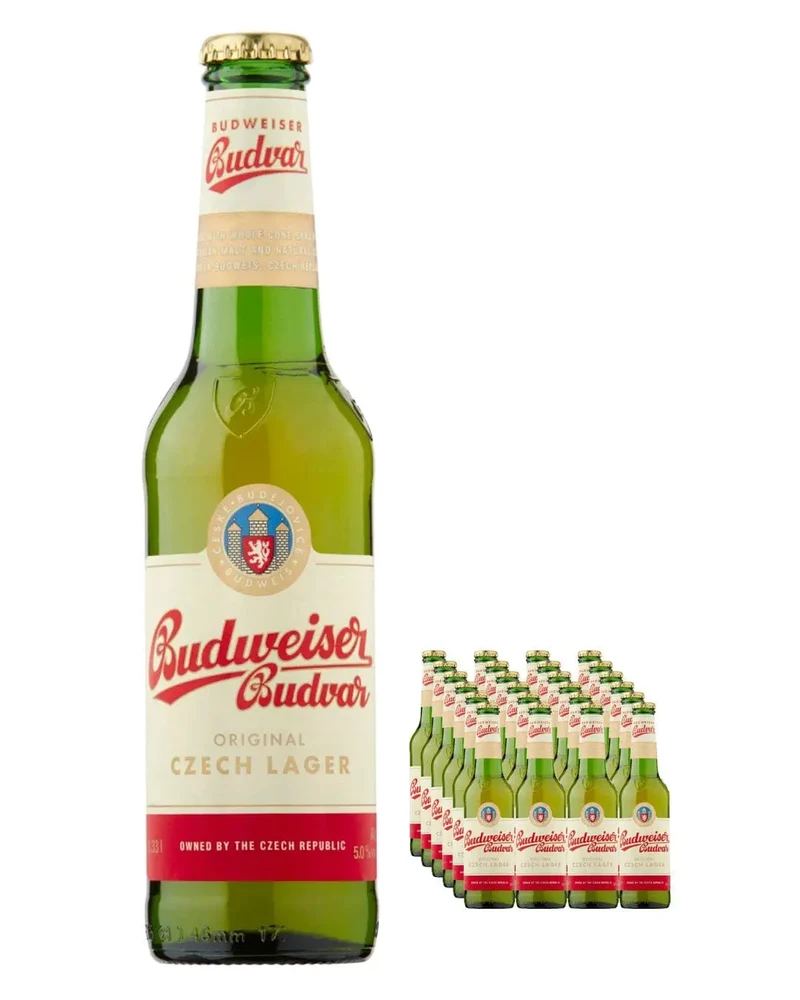 Budweiser Budvar Beer Bottle Multipack, 12 x 330 ml