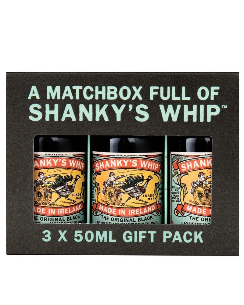 Shanky's Whip Black Irish Liqueur Miniature Gift Pack, 3 x 5 cl