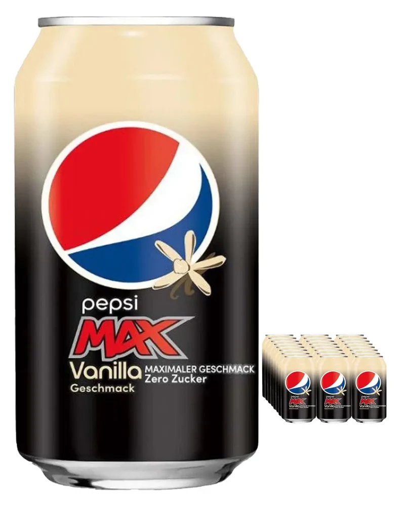 Pepsi Max Vanilla Can Multipack, 24 x 330 ml