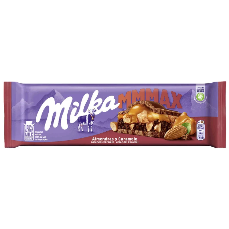 Milka Mmmax Almond Caramel Milk Chocolate 300g