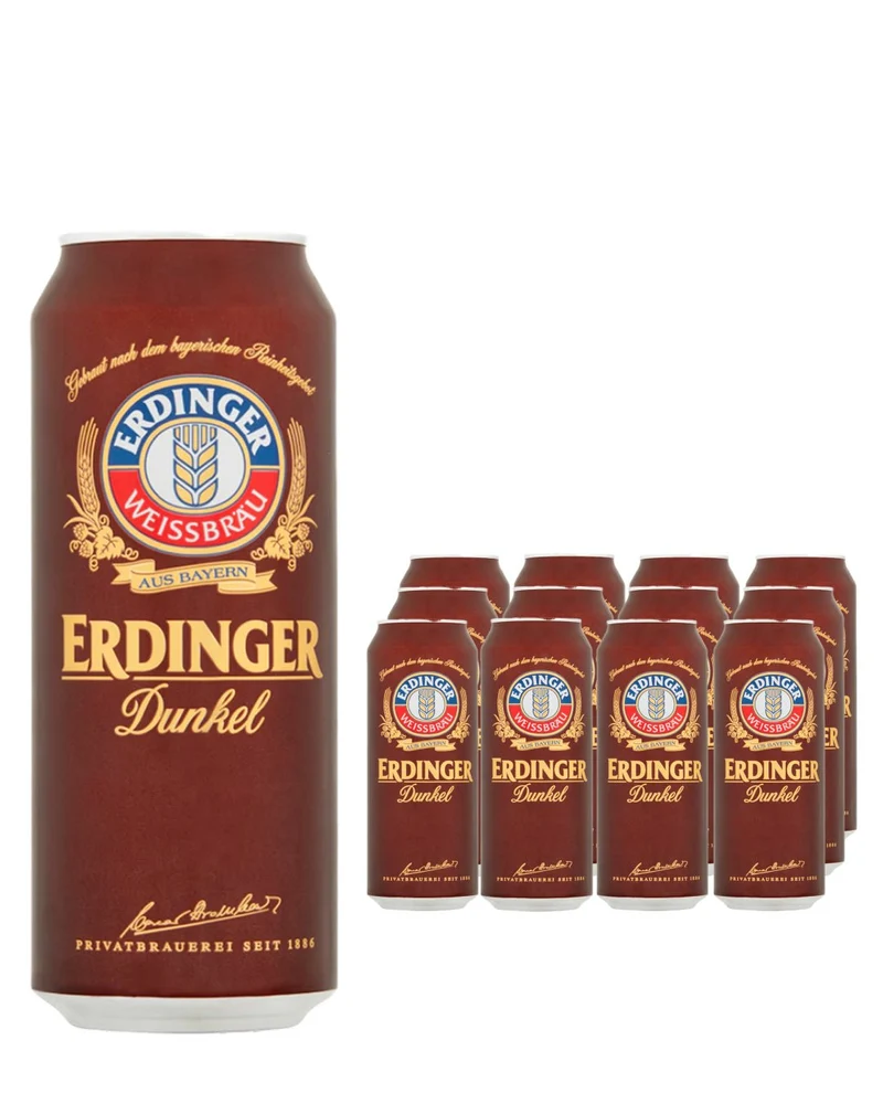 Erdinger Dunkel Dark German Beer, 12 x 500 ml