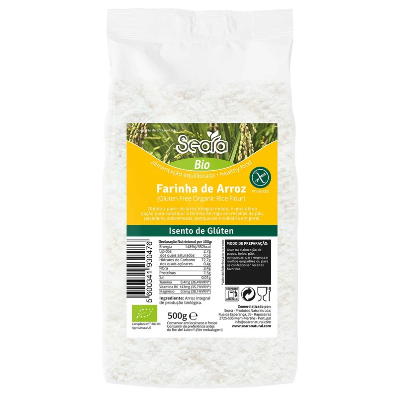 Seara Organic Brown Rice Flour 500g