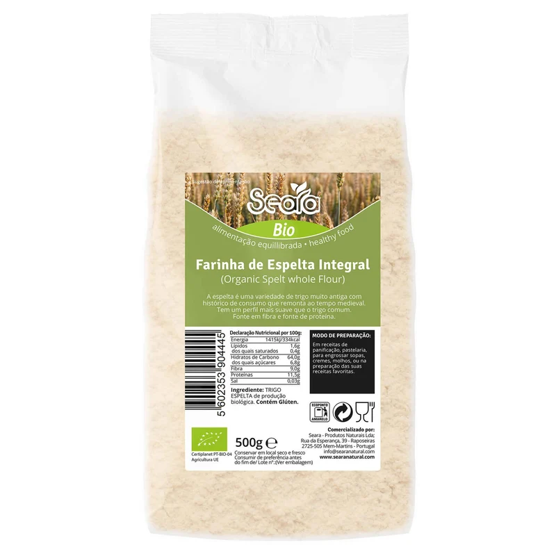 Seara Organic Wholemeal Spelt Flour 500g