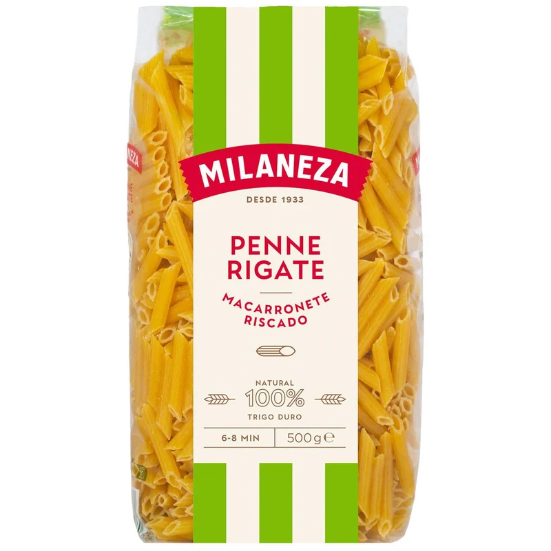 Milaneza Macarronete Riscado Penne Rigate 500g