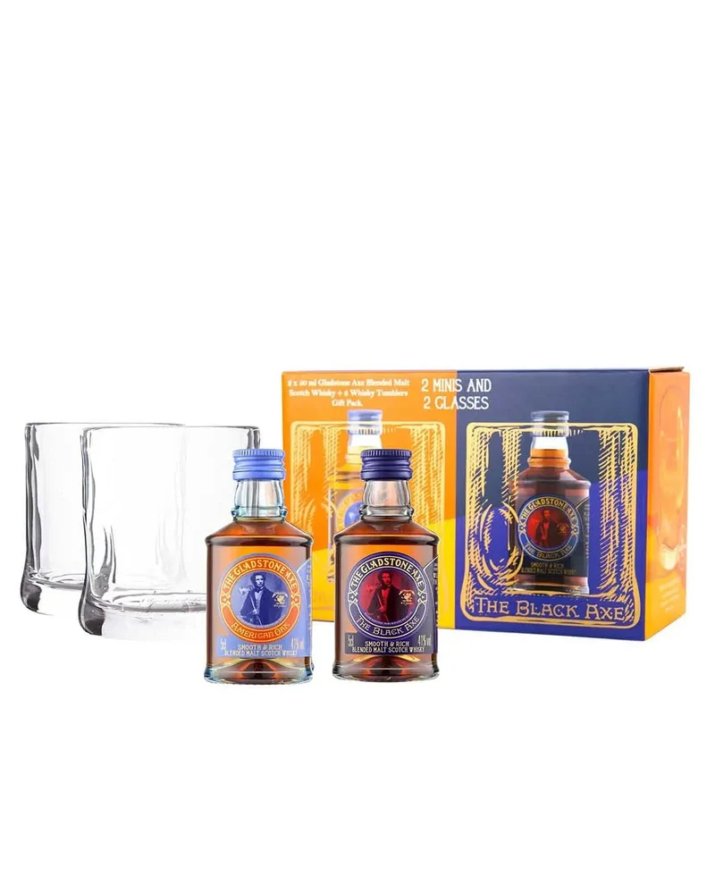 The Gladeston Axe 2 Miniature, 5 cl with 2 x Rocks Glass
