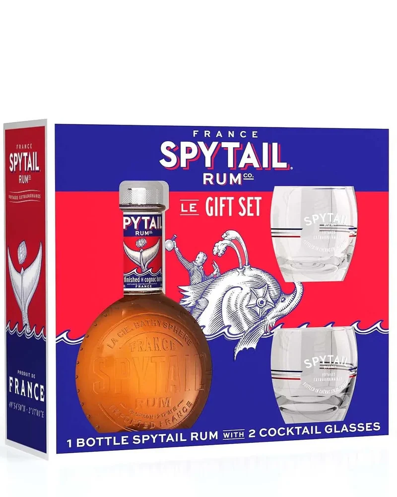 Spytail Cognac Cask Rum with 2 Glasses, 70 cl