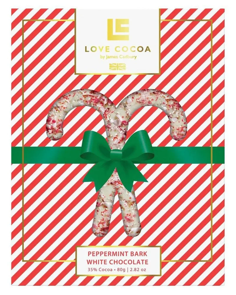 Love Cocoa Peppermint Bark White Chocolate Bar, 75 g