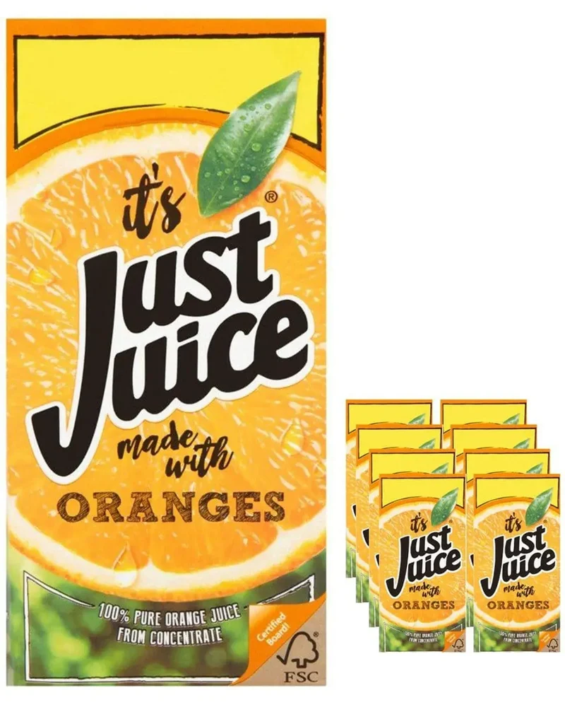 Just Juice Orange Multipack, 8 x 1 L