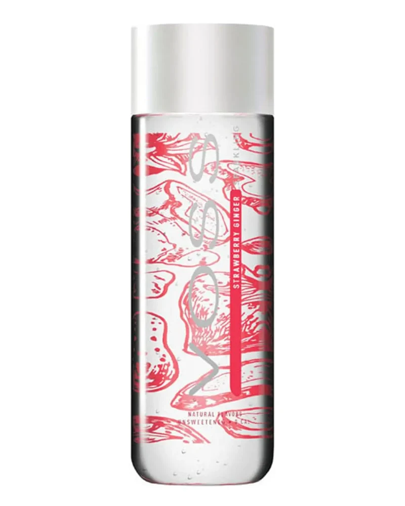 Voss Strawberry Ginger Sparkling Water, 375 ml