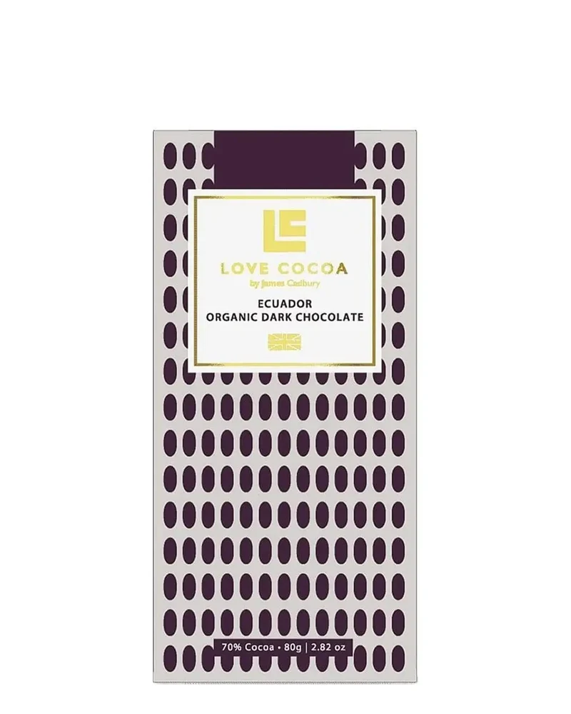 Love Cocoa Ecuador 70% Organic Dark Chocolate Bar, 80 g