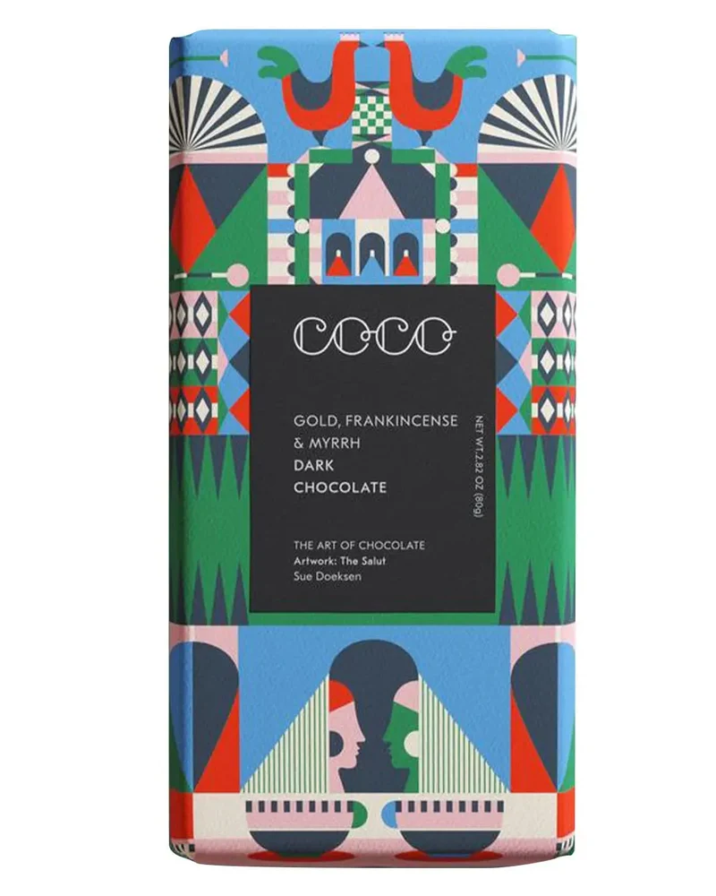 COCO Gold, Frankincense & Myrrh Chocolate Bar, 80 g