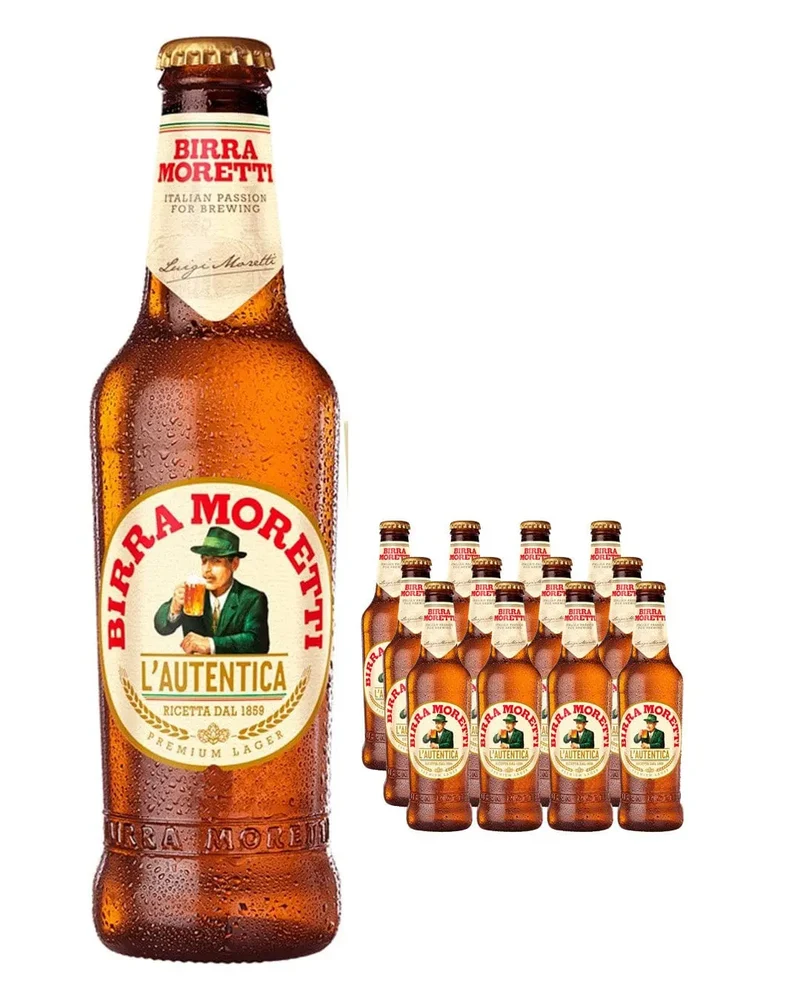 Birra Moretti Lager Beer, 12 x 330 ml
