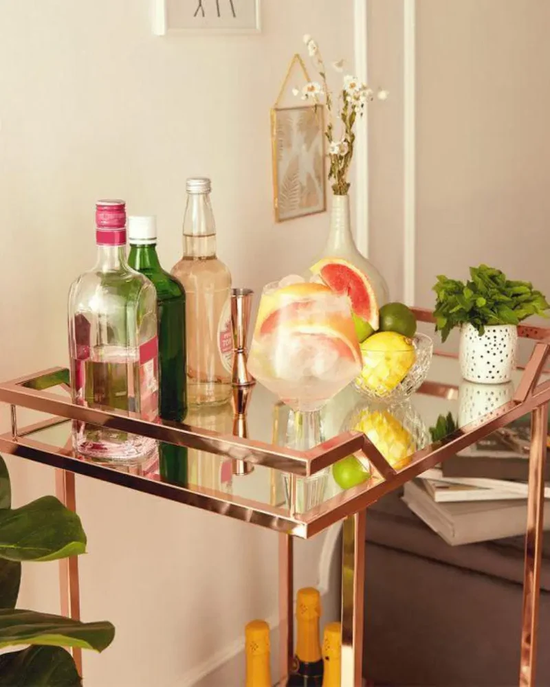 BTFY Rose Gold Bar Trolley