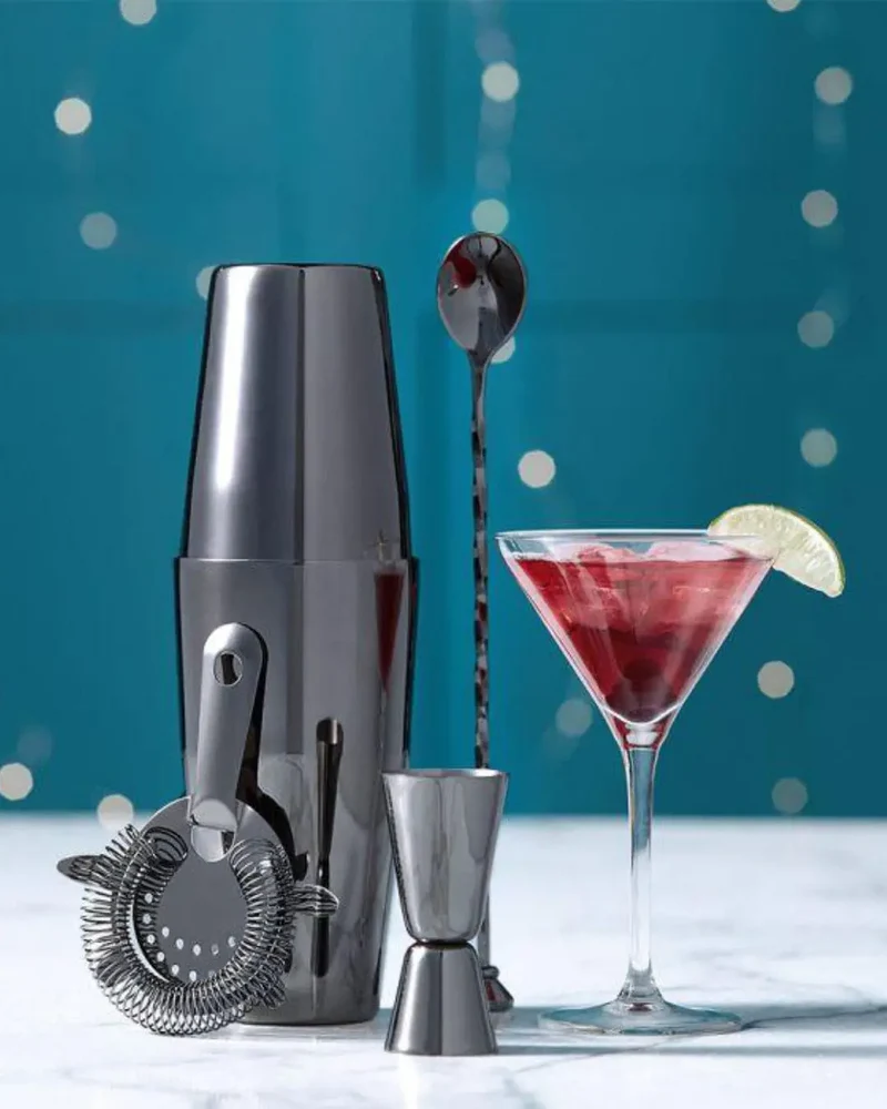 VonShef Graphite 8pc Boston Cocktail Set