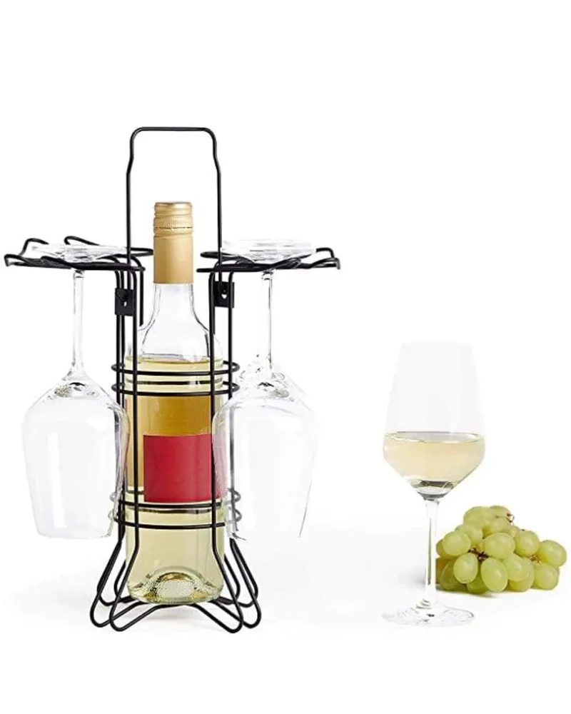 VonShef Wine Bottle And Glass Carrier