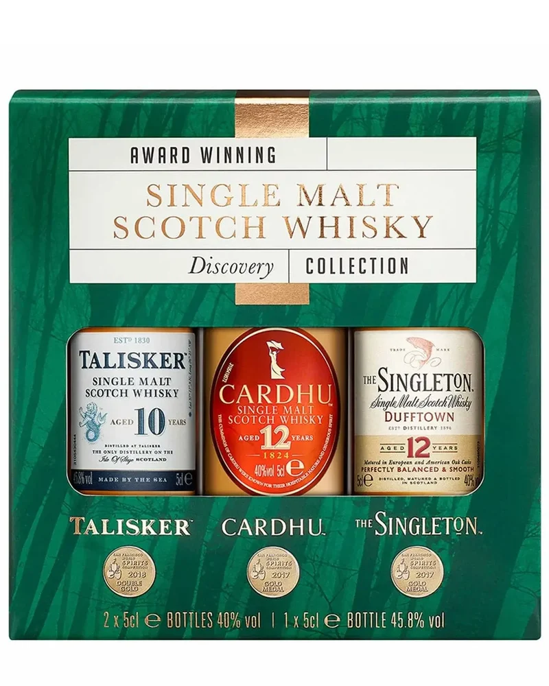 Single Malt Scotch Whisky Miniature Discovery Collection, 3 x 5 cl
