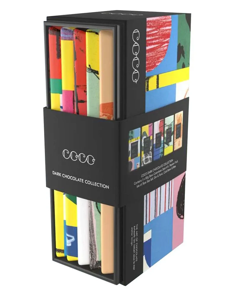COCO Five Bar Dark Collection Chocolate, 5 x 80 g
