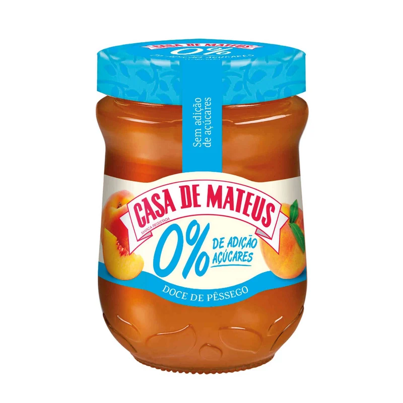 Casa de Mateus No Added Sugar Peach Fruit Spread 280g