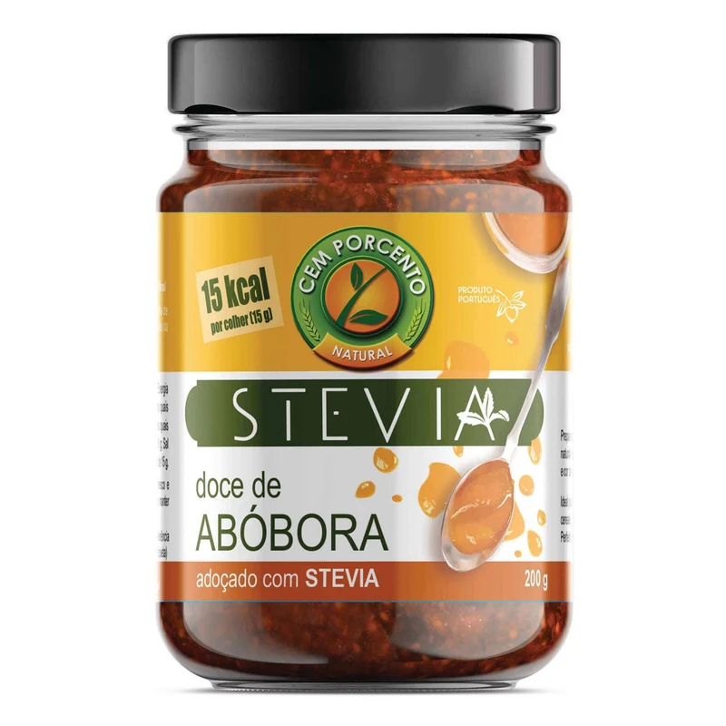 Cem Porcento Pumpkin Fruit Spread with Stevia 200g
